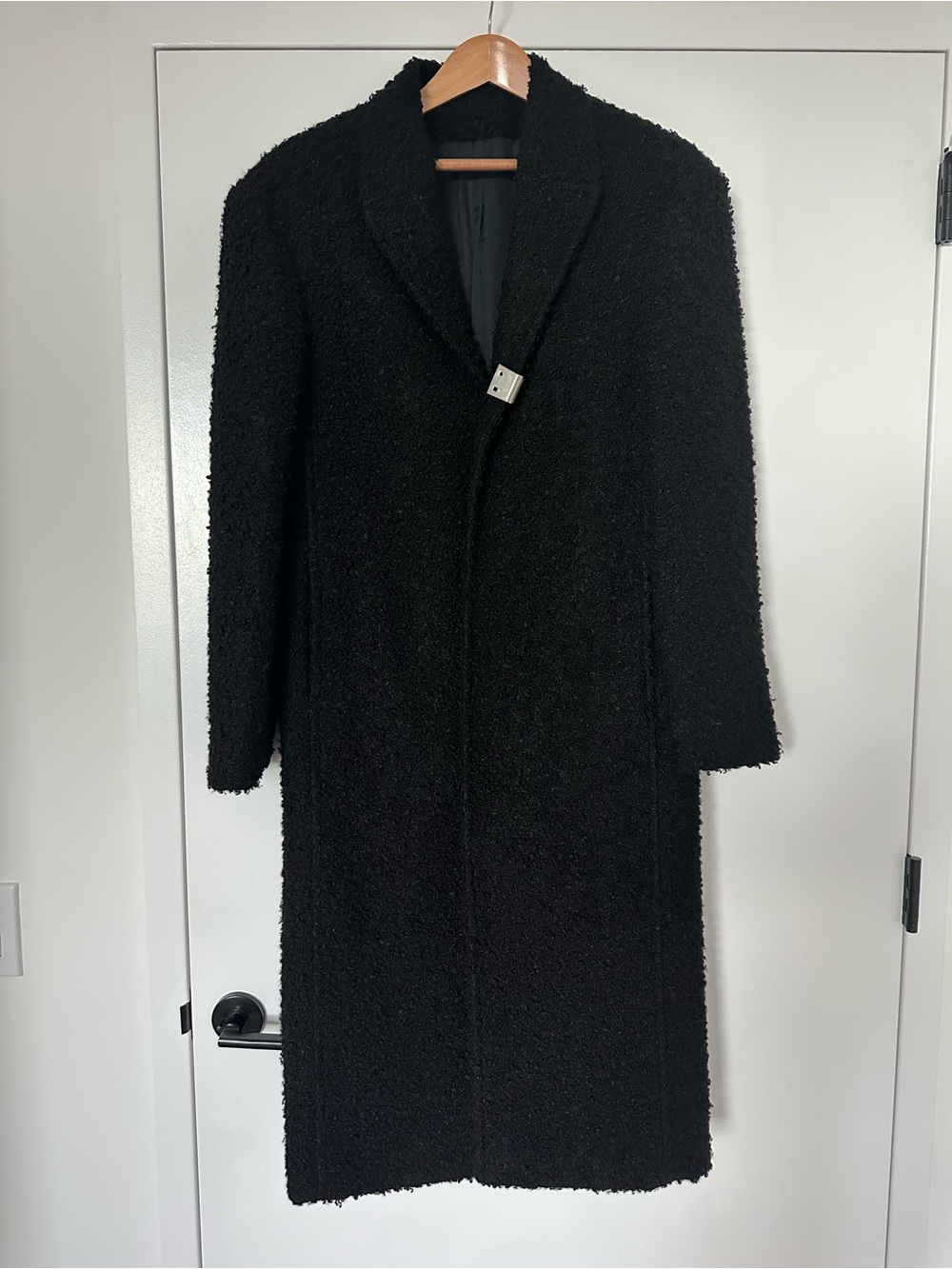 1017 ALYX 9SM Black Bouclé Trench Coat